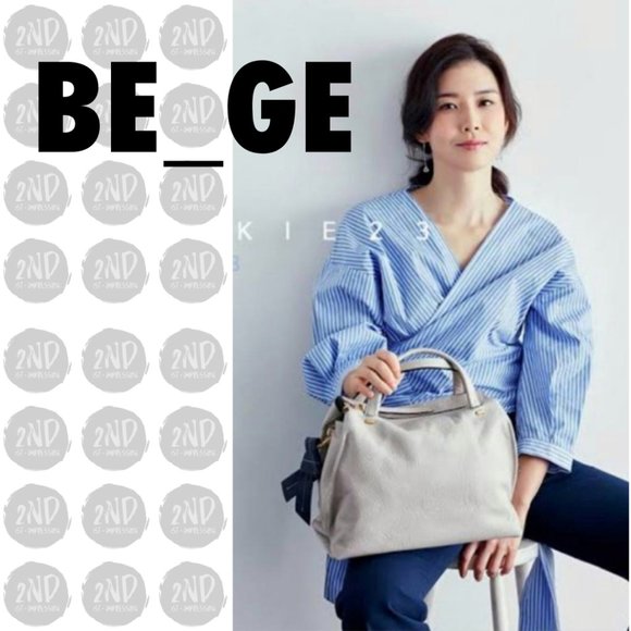 BE_GE COUTURE Korea Grey Two Way Pebbled Leather Bag - Picture 3 of 17
